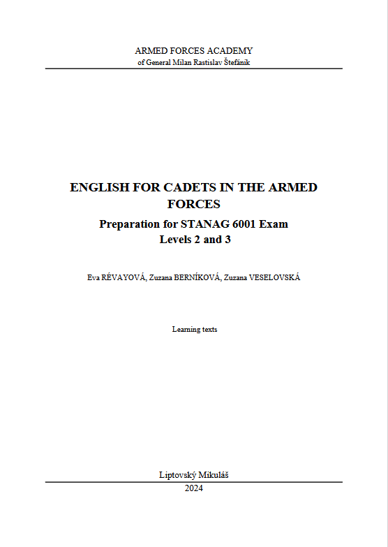 English for Cadets in the Armed Forces: Preparation for STANAG 6001 Exam Levels 2 and 3