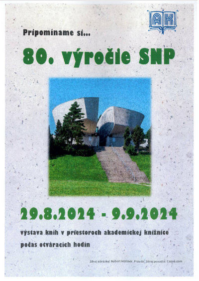 pozvánka 80. výročie SNP