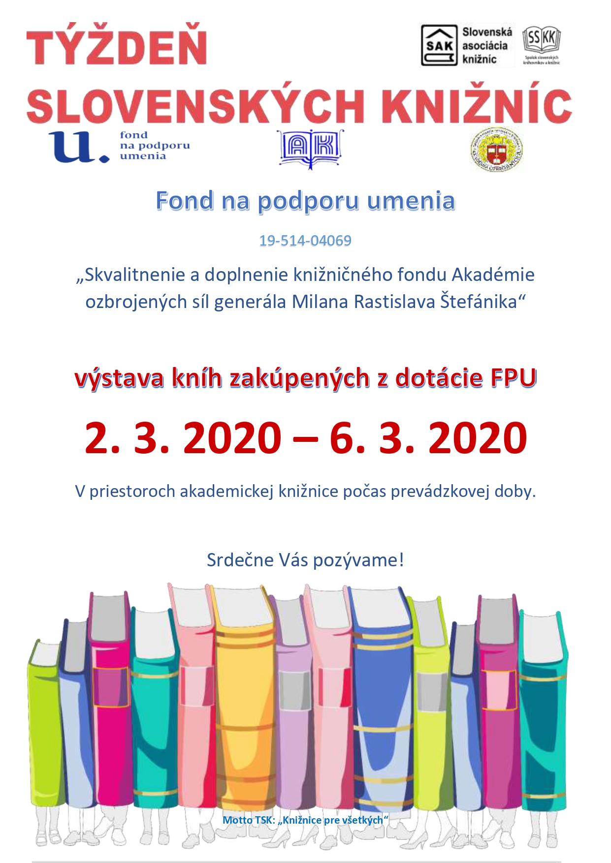 Týždeň slovenských knižníc - výstava kníh zakúpených z dotácie FPU